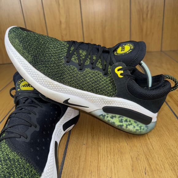 Nike Joyride Run Flyknit AQ2730-010 Black Yellow Green Men's Running Shoes 12.5 - Picture 1 of 15
